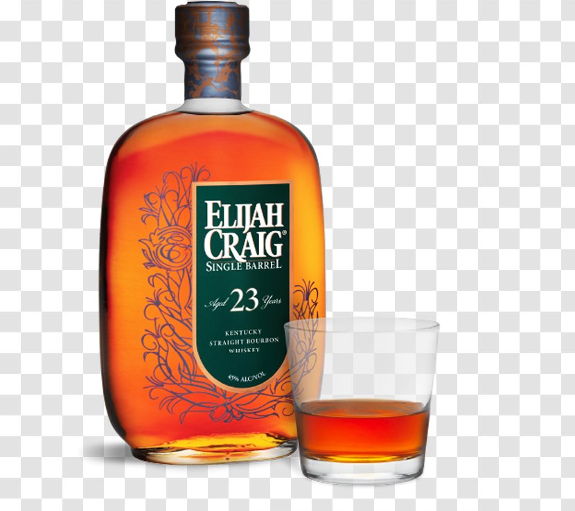 Bourbon Whiskey Liqueur Elijah Craig Cask Strength - Larger Than Barrel Transparent PNG