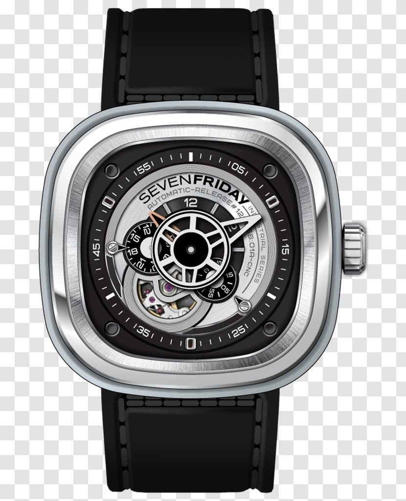 SevenFriday Automatic Watch Industrial Revolution Miyota 8215 Transparent PNG