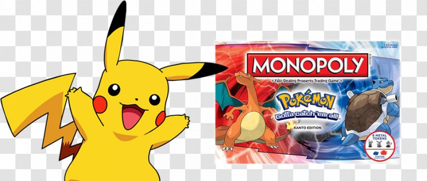 USAopoly Monopoly Pikachu Pokémon GO Hasbro - The Company Transparent PNG