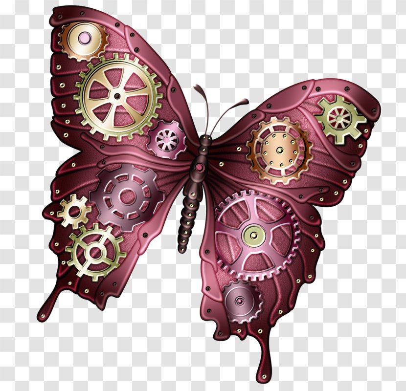Monarch Butterfly Steampunk Art Clip - Deb Transparent PNG