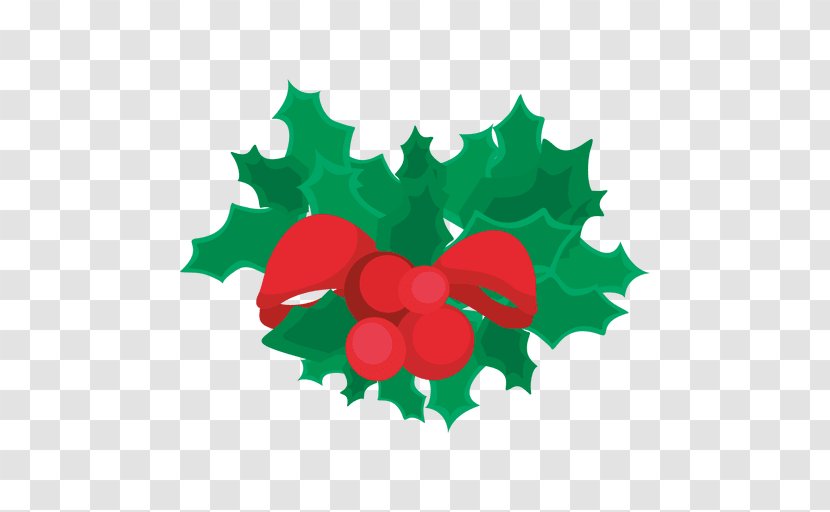 Christmas Cartoon Mistletoe Clip Art - Flower Transparent PNG