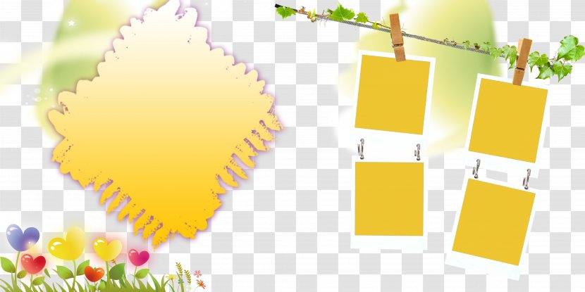 Yellow Picture Frame - Food Transparent PNG