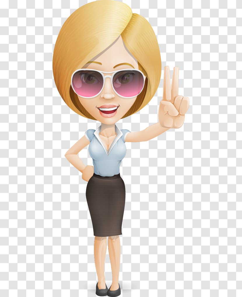 Businessperson Cartoon Woman - Flower - Business Transparent PNG