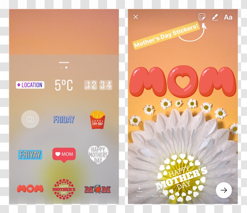 Mother's Day Sticker May - Text Transparent PNG