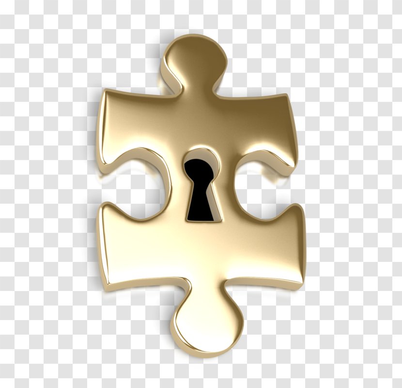 Jigsaw Puzzles Lock Puzzle Keyhole Clip Art - Gold - Key Transparent PNG