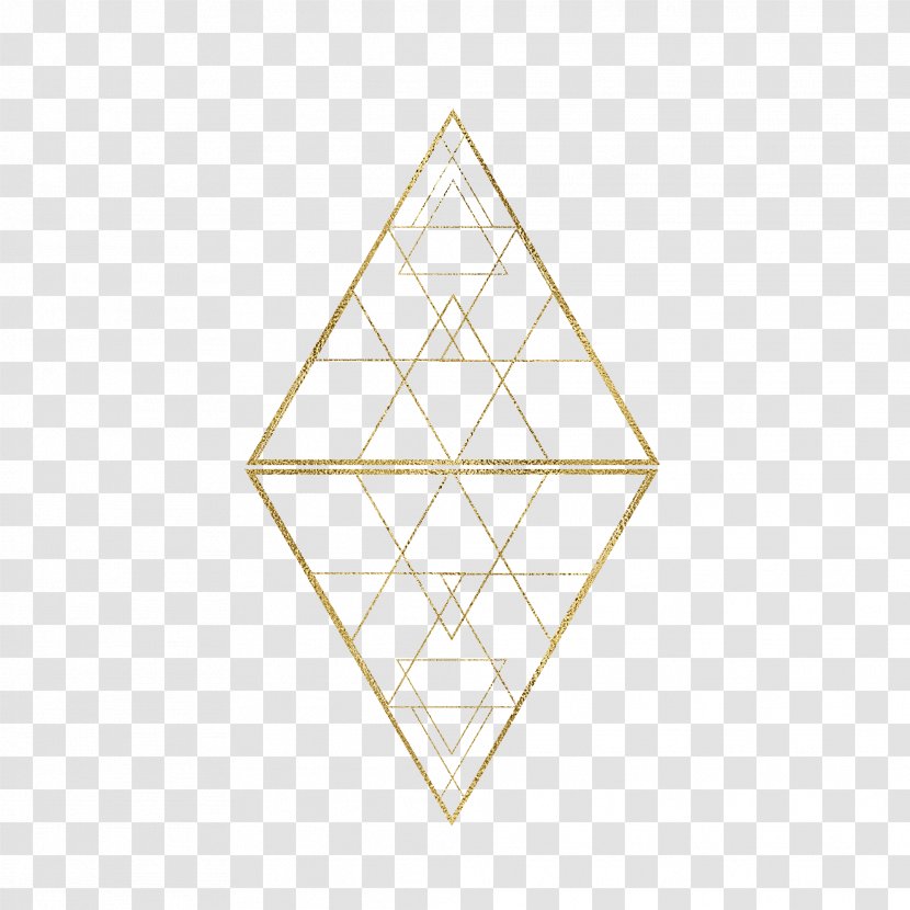 Triangle Pattern - Symmetry - Golden Diamond Transparent PNG