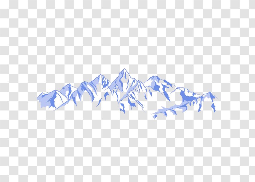 Mountain Range - Symmetry - Blue Transparent PNG