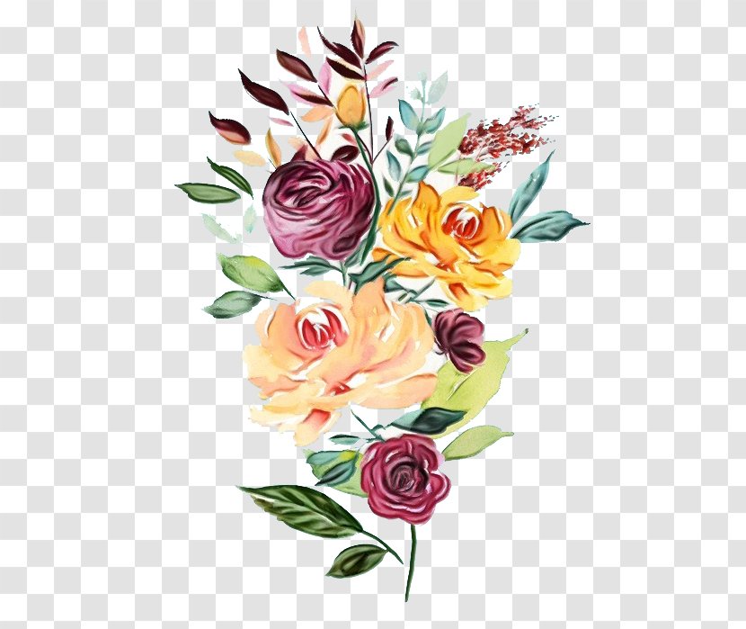 Watercolor Pink Flowers - Petal - Floribunda Rose Order Transparent PNG