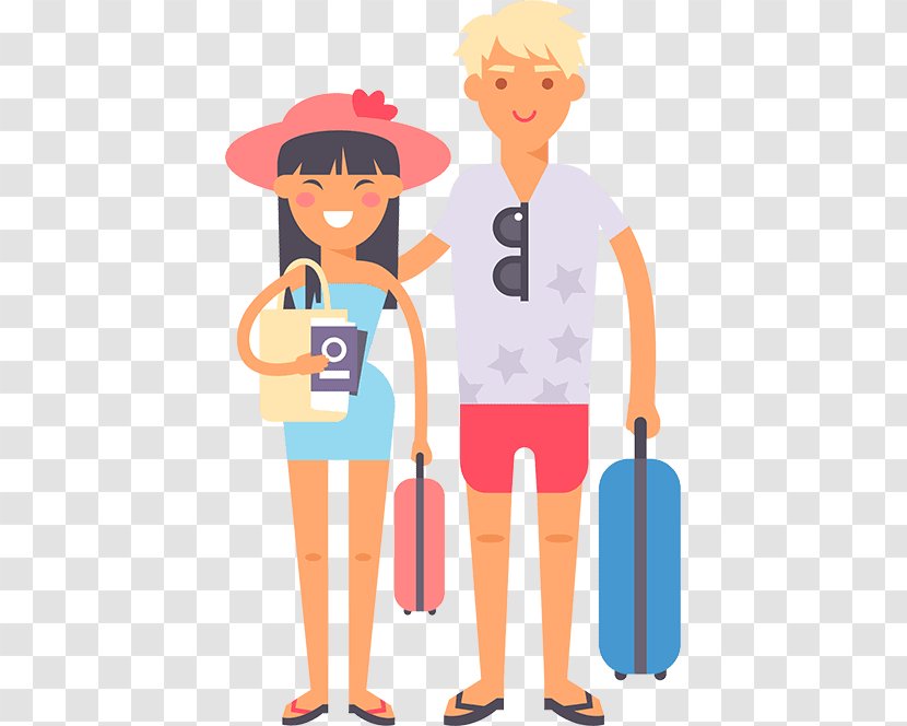 Drawing - Silhouette - Couple Travel Transparent PNG