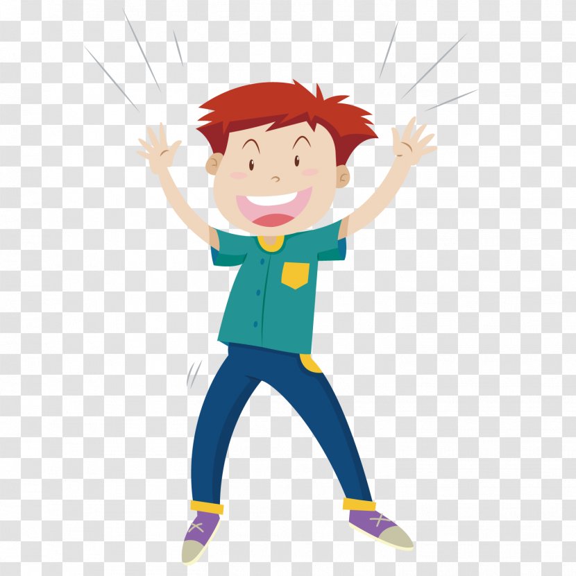 Stock Photography Illustration Clip Art - Cartoon - Jumping Boy Transparent PNG
