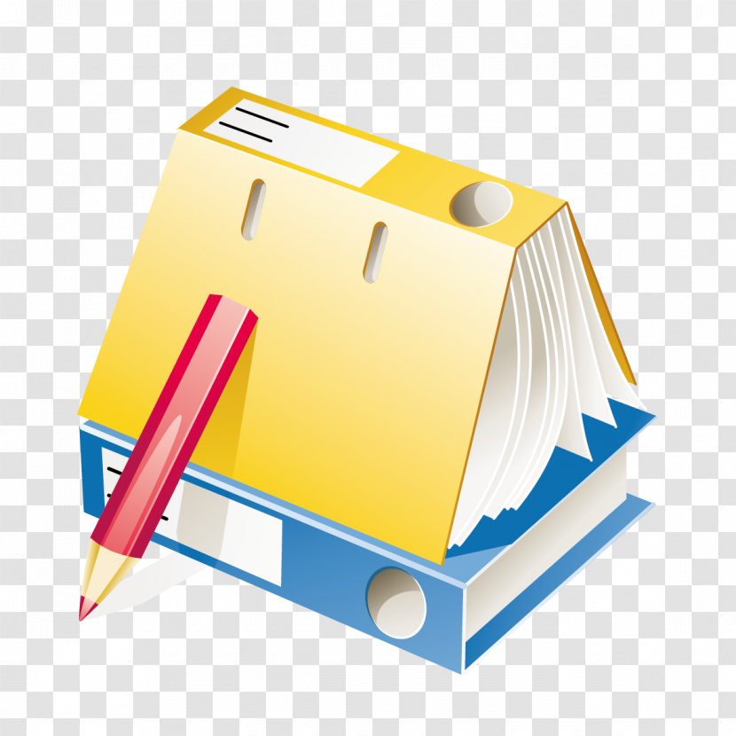 Pen File Folder - Yellow - And Transparent PNG