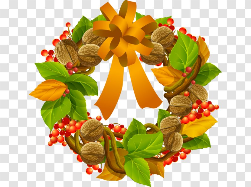 Hand-painted Nuts Circle - Holly - Christmas Card Transparent PNG
