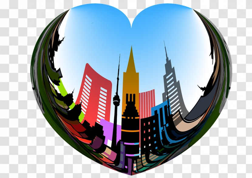 Heart Clip Art - Love - City ​​building Transparent PNG