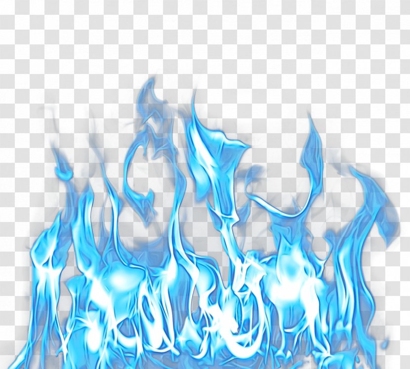 Blue Water Aqua Flame Electric Transparent PNG