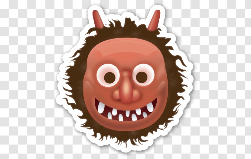 Emoji Ogre Oni Goblin Sticker - Apple Color Transparent PNG