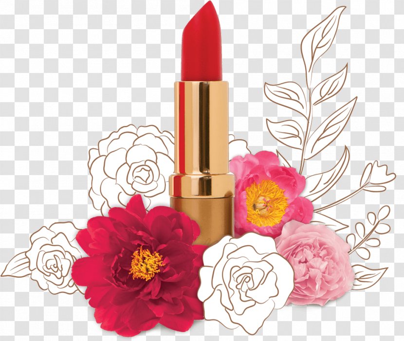Lipstick Lip Liner Cosmetics Love - Flower Transparent PNG