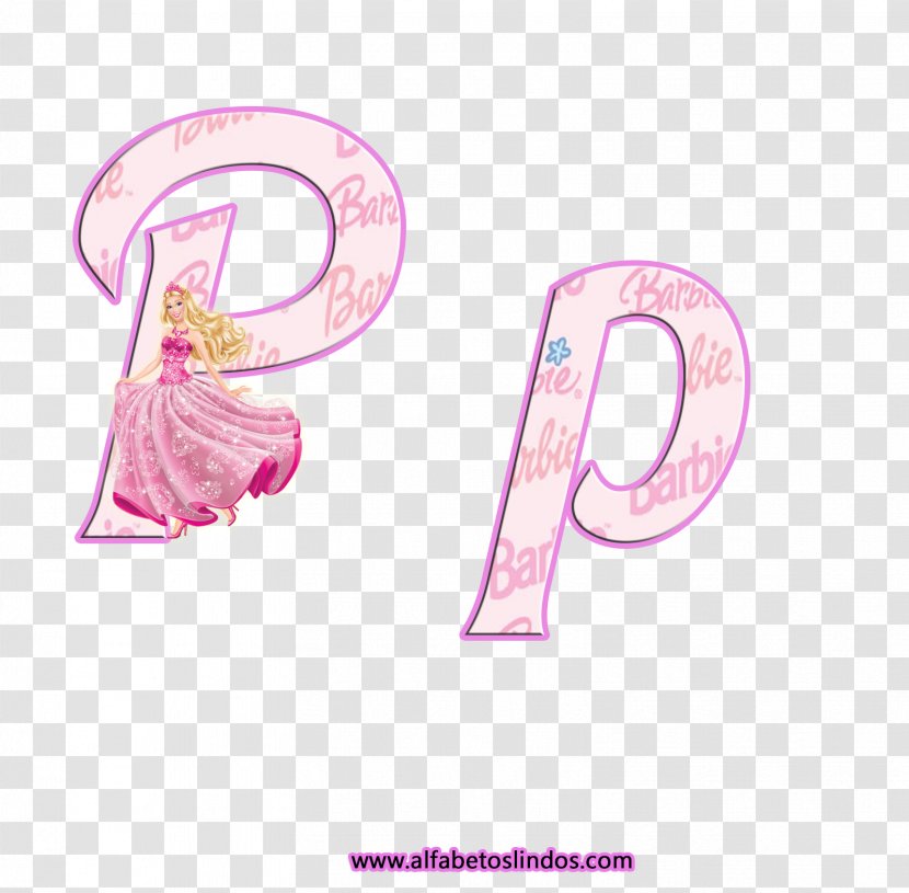 Barbie Alphabet Doll Prince Letter - Pink Transparent PNG