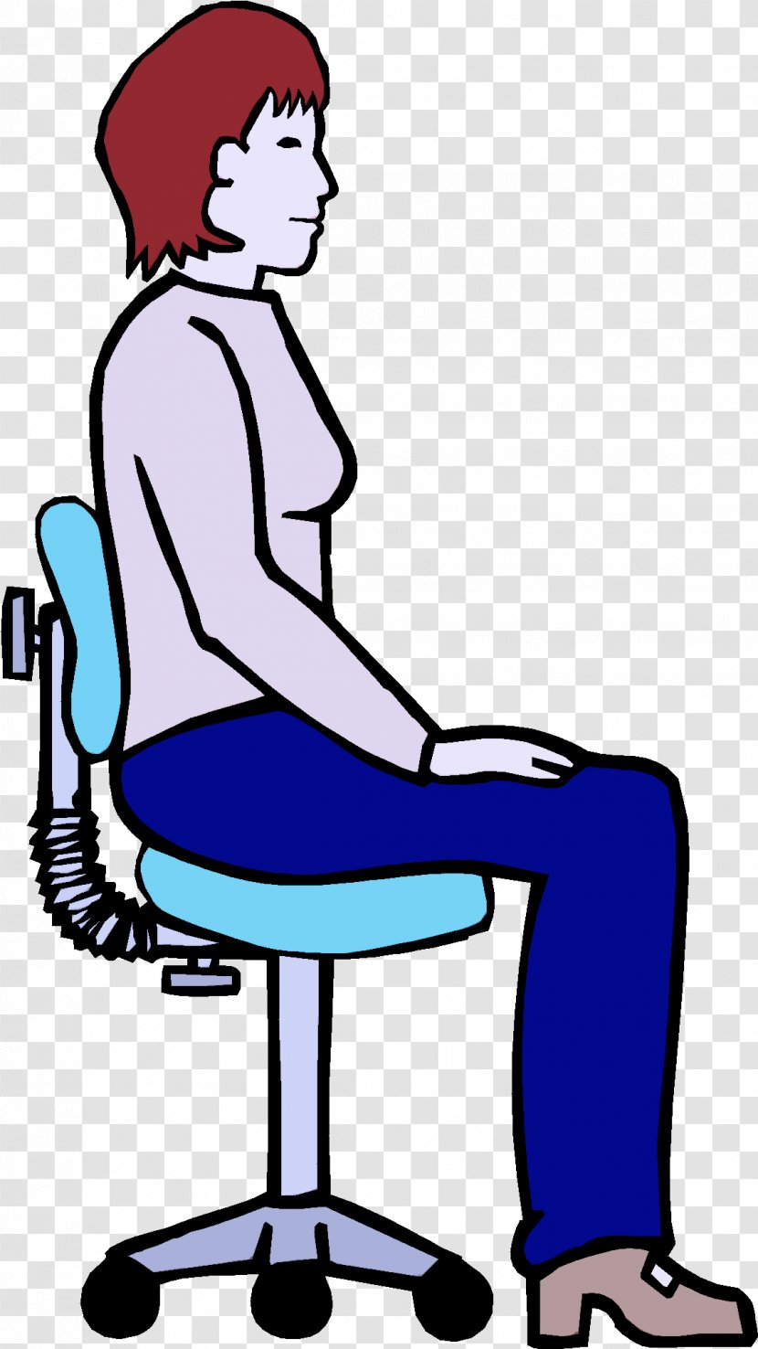 Sitting Clip Art Chair Furniture Office - Leg Transparent PNG
