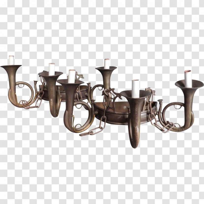 Chandelier 01504 Brass - Metal - French Horn Band Transparent PNG