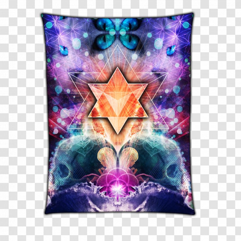 Cushion Symmetry Throw Pillows Pattern Dye - Purple - Pineal Transparent PNG
