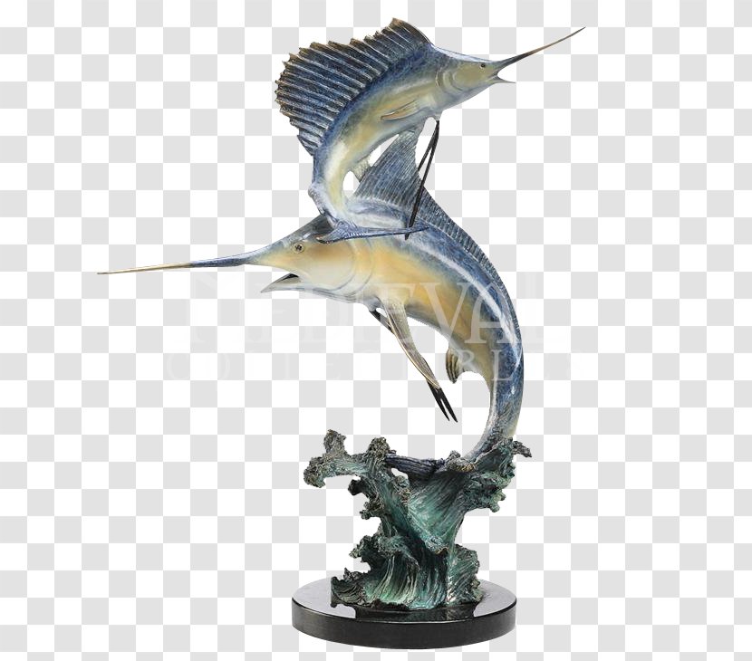 Figurine Bronze Sculpture Sailfish Statue - Fauna - Brass Transparent PNG