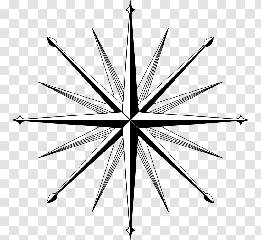 Nautical Star Clip Art - Compass Transparent PNG