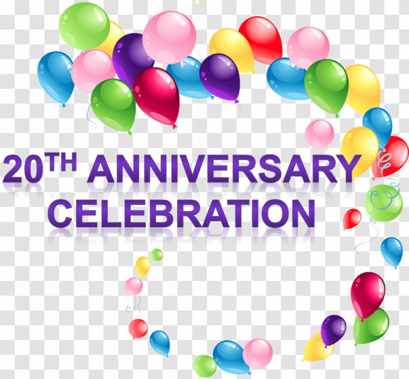 Balloon Clip Art - Text - 6th Anniversary Celebration Transparent PNG