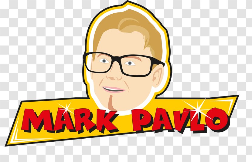 Mark Pavlo Disc Jockey Text Glasses - Yellow - Dj Artist Transparent PNG