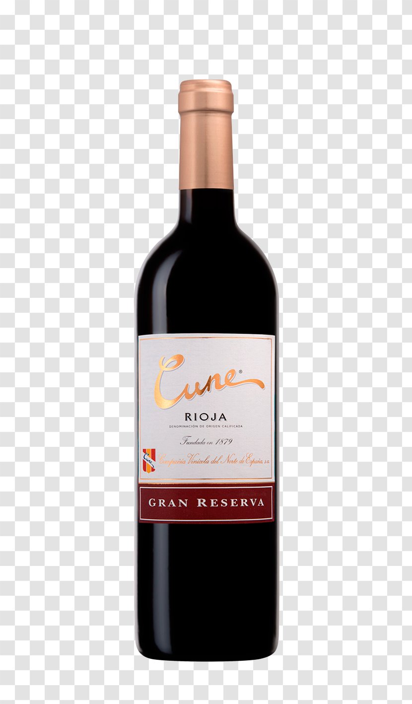 Red Wine Rioja Common Grape Vine Cune Gran Reserva 2011 - Spanish Transparent PNG