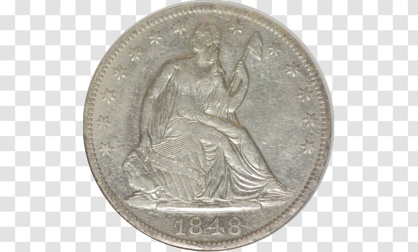 Coin Fifty Pence Tunisian Dinar Currency Penny - United States Seated Liberty Coinage - Half Dollar Transparent PNG
