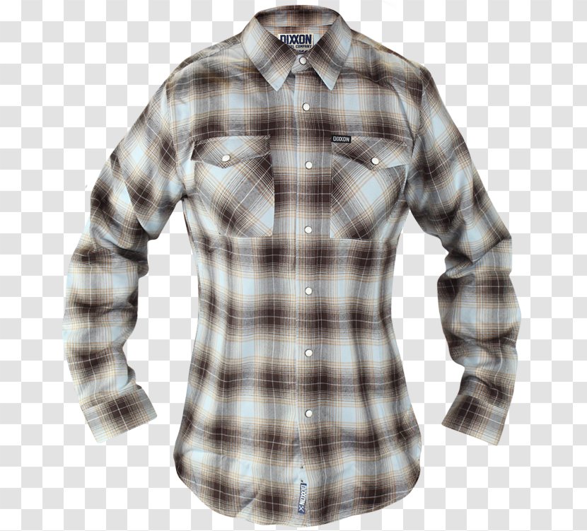 Woman Cartoon - Plaid Flannel Shirt - Beige Button Transparent PNG