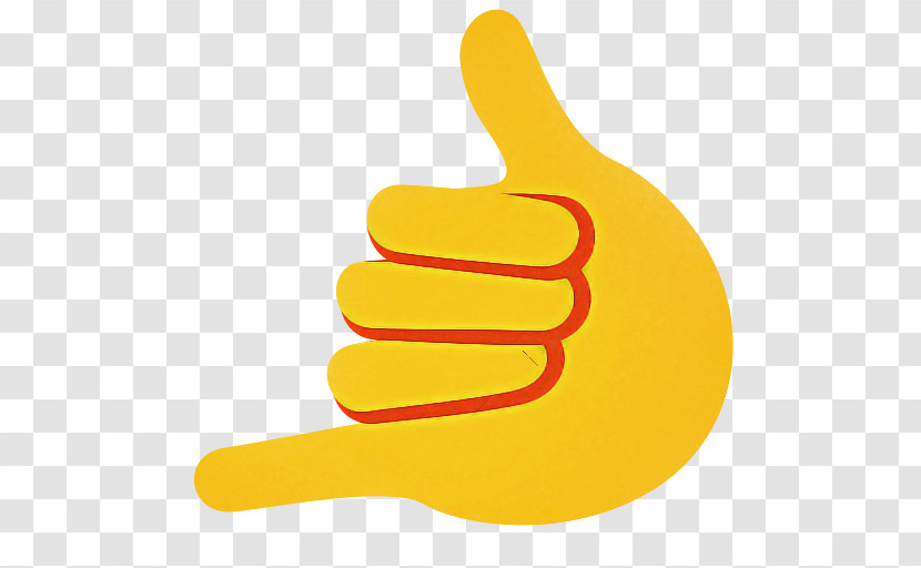 Yellow Finger Thumb Hand Gesture Transparent PNG