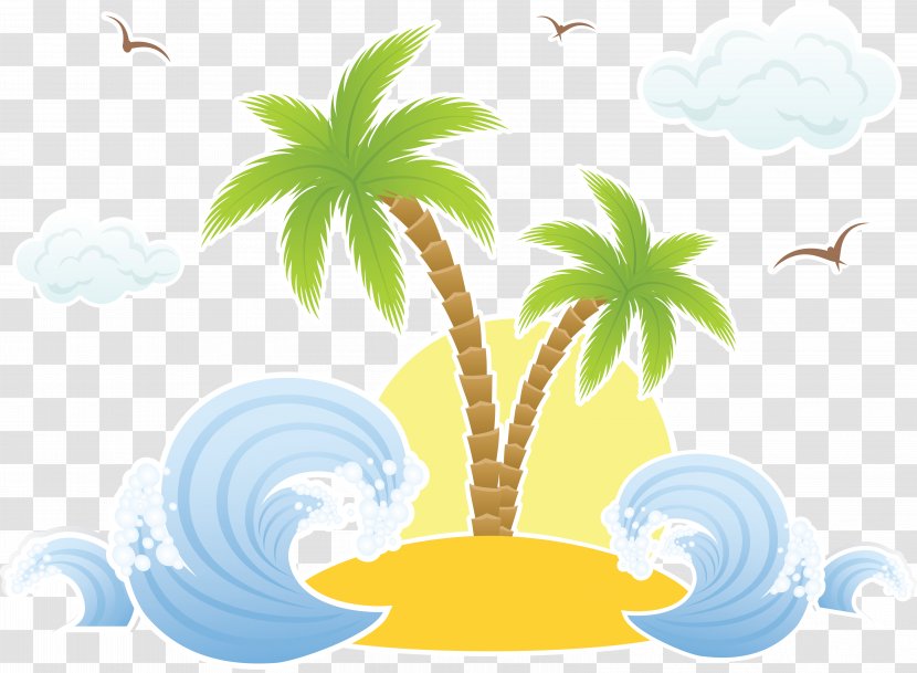 Coconut Tree Drawing - Accommodation - Plant Stem Transparent PNG