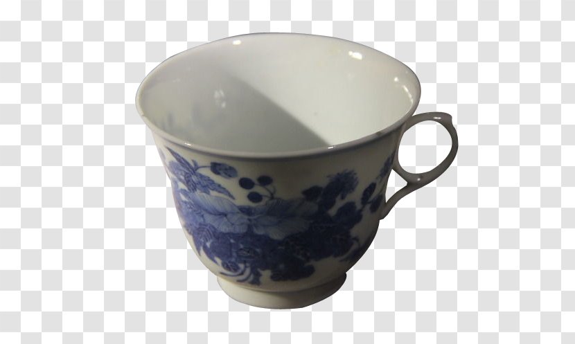 Tea Coffee Cup Blue And White Pottery - Porcelain - Floral Transparent PNG