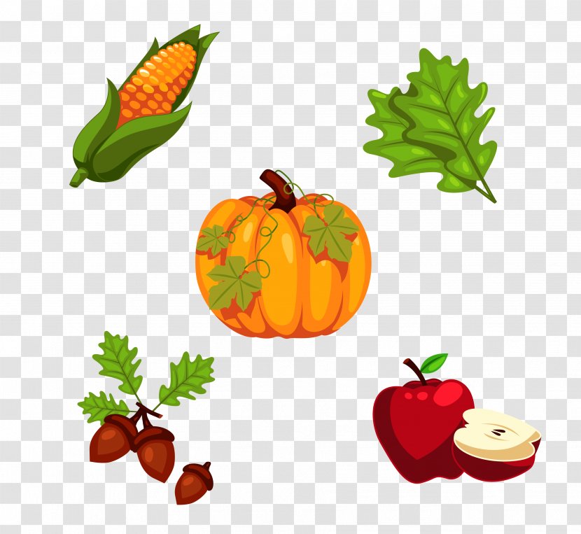 Turkey Thanksgiving Pumpkin Pie - Strawberry - Vector Fruits And Vegetables Transparent PNG