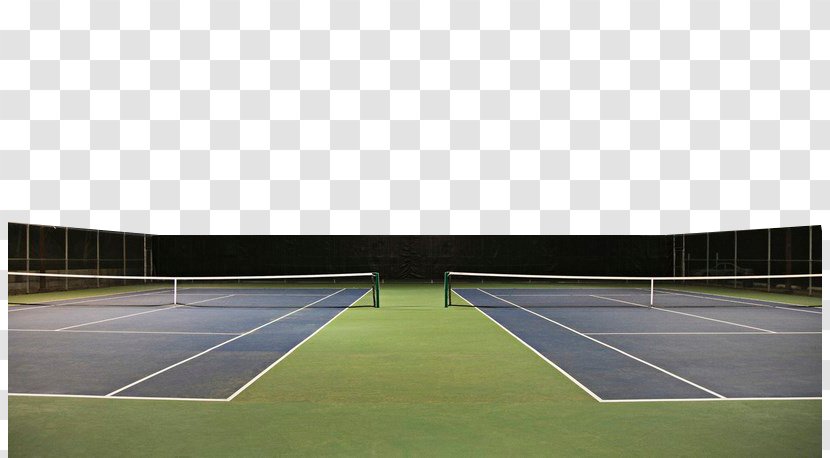 Tennis Centre Area Angle Sky - Grass - Badminton Court Transparent PNG