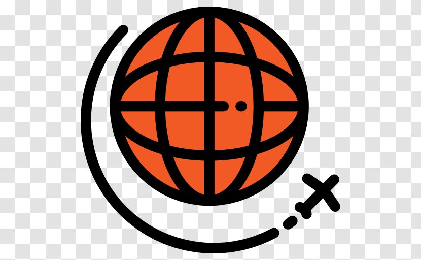 Globe World Wide Web Logo Icon - Orange - Basketball Transparent PNG