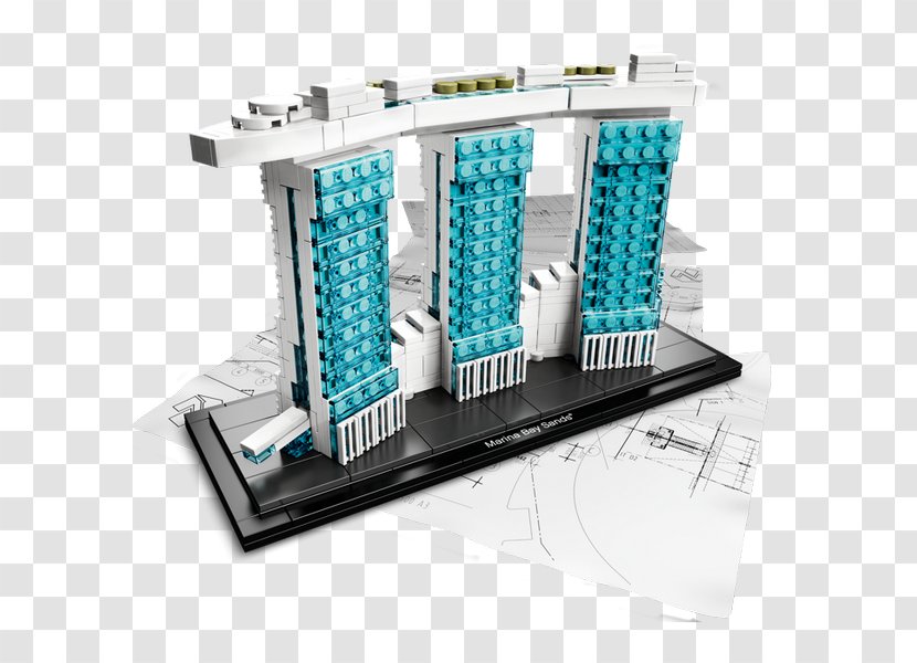 Marina Bay Sands Lego Architecture Building Transparent PNG