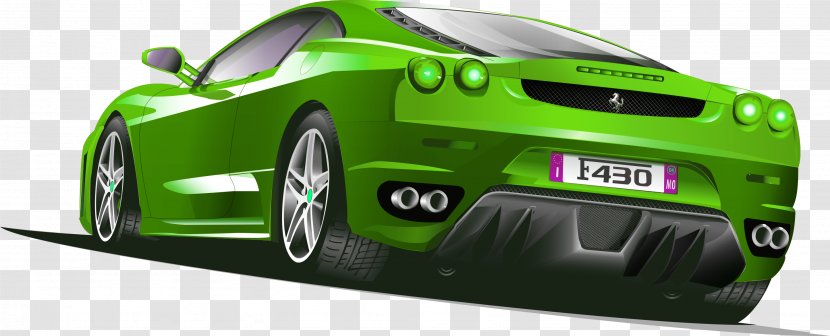 Sports Car Ferrari Clip Art - Product Design - Green Transparent PNG