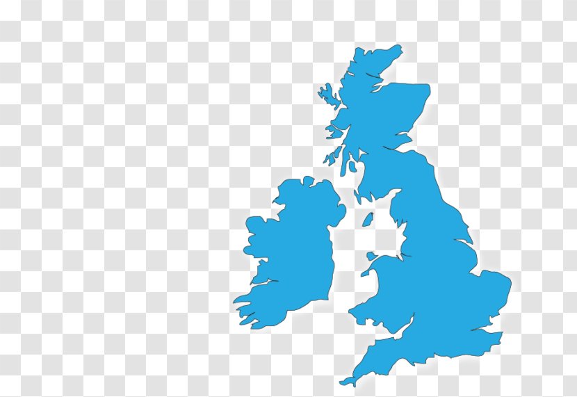 England British Isles Blank Map World - Blue - Uk Transparent PNG
