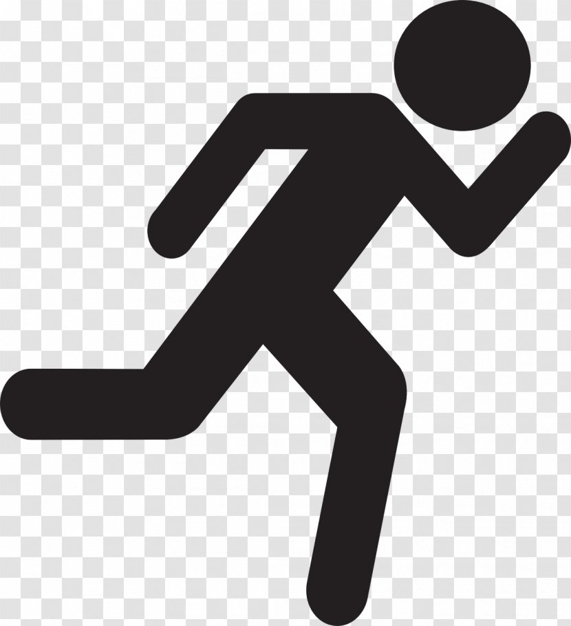 Stick Figure Man Running Clip Art - Logo - Fast Vector Transparent PNG