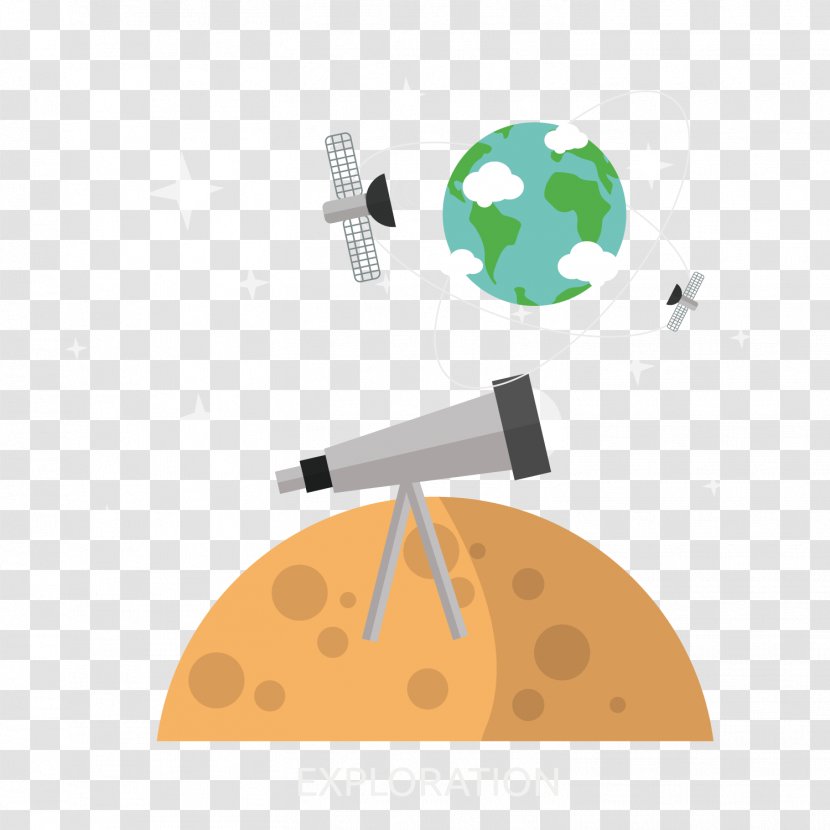 Telescope Astronomy Clip Art - Moon Space Illustration Transparent PNG