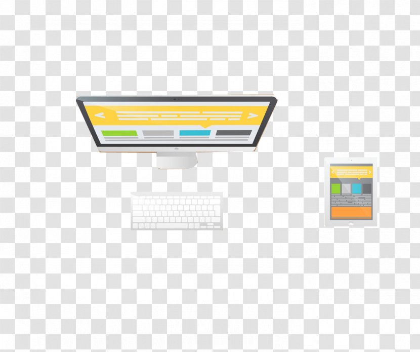 Flat Design Web Banner Illustration - Keyboard Transparent PNG