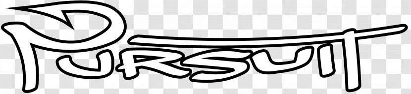 Logo Pursuit Boats Channel Brand - Black And White - Design Transparent PNG