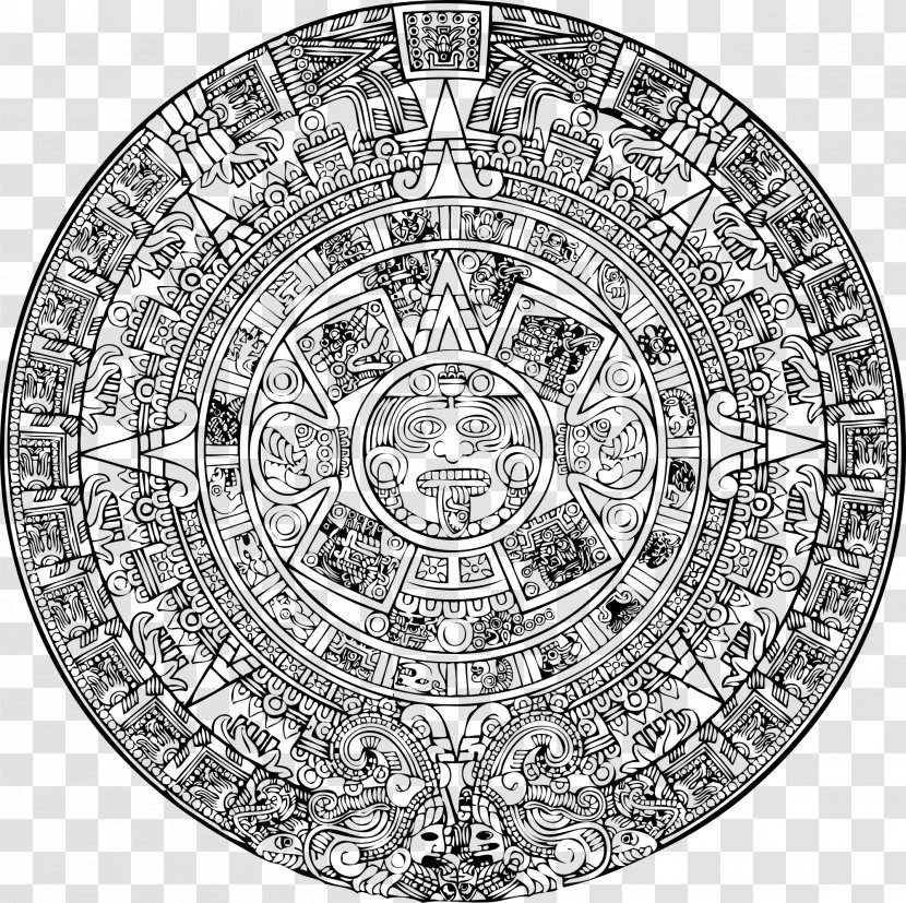Aztec Calendar Stone Maya Civilization Empire Mesoamerica - Mandala - Symbol Transparent PNG