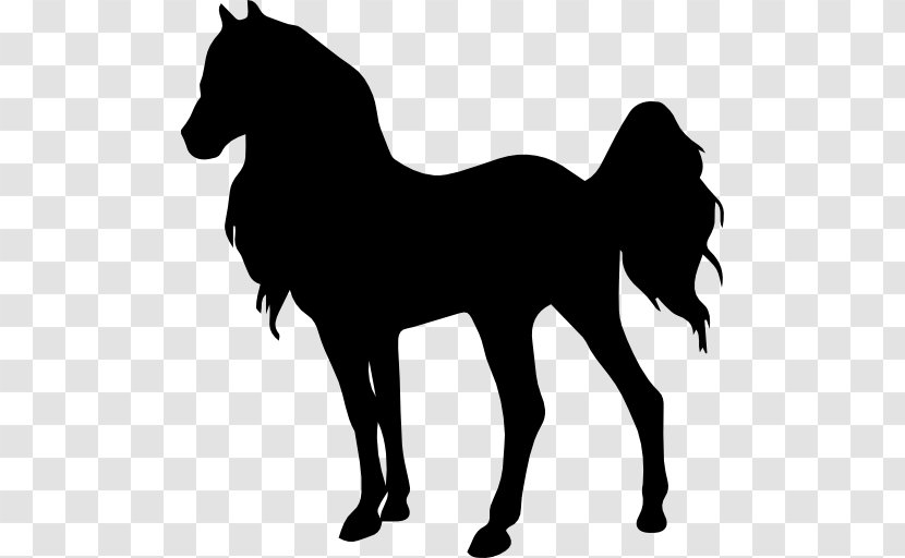 Silhouette Mustang Pony - Mammal - Animal Hair Transparent PNG