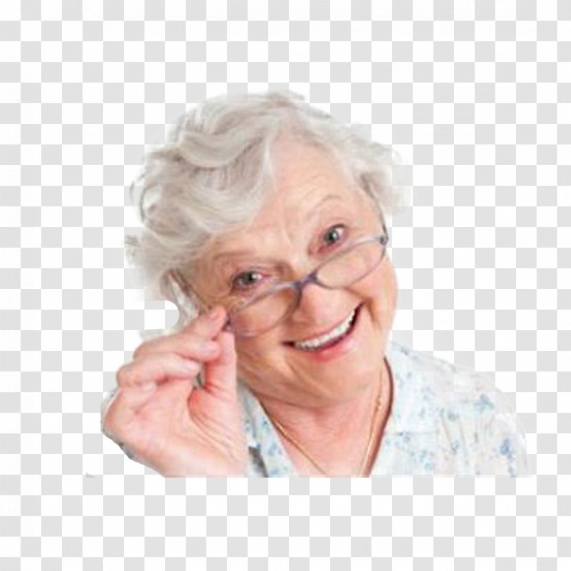 Glasses Woman Old Age Stock Photography Child - Grandma Transparent PNG