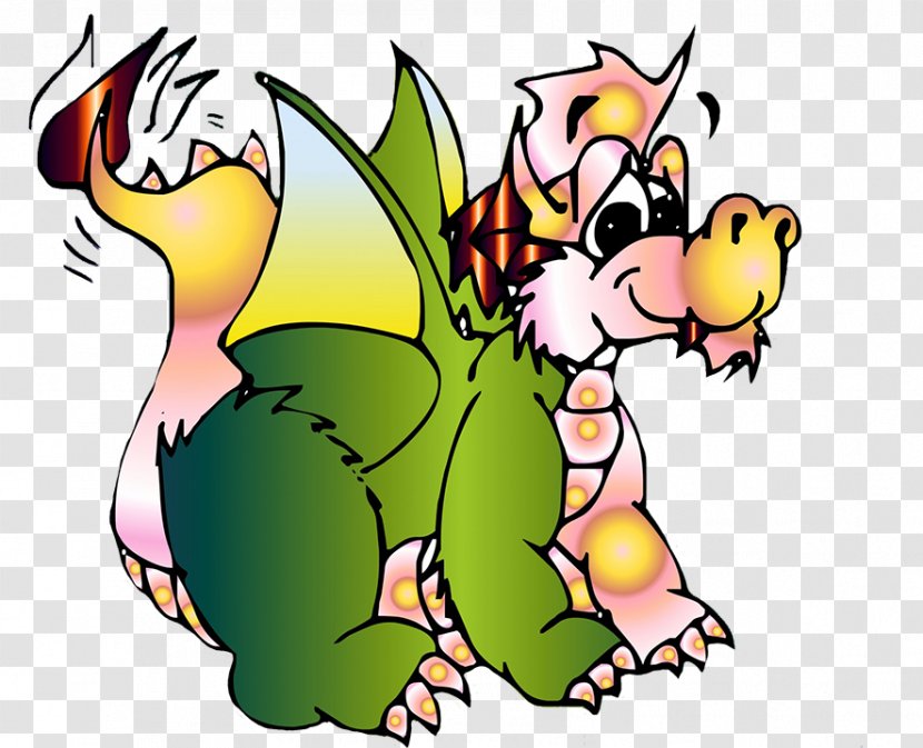 Dragon Cartoon Clip Art - Tail Transparent PNG