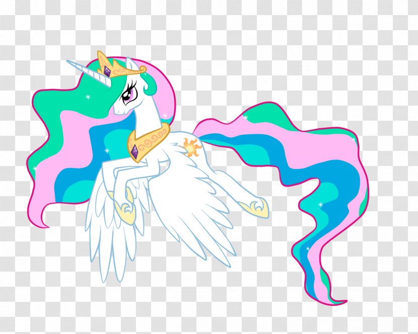 Pony Princess Celestia Flight Image Horse - Cartoon - How To Draw Transparent PNG