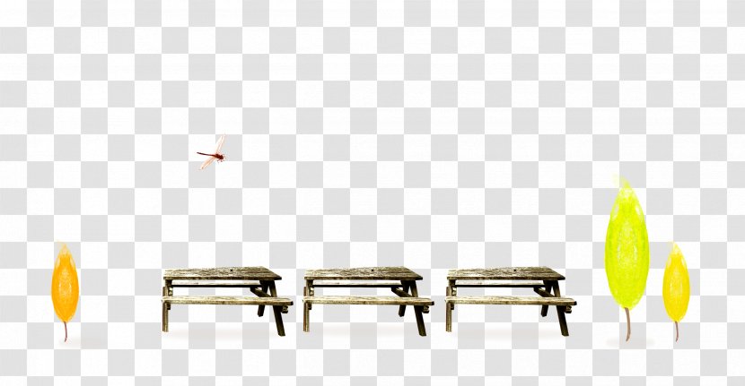 Yellow Pattern - Table - Park Bench Transparent PNG